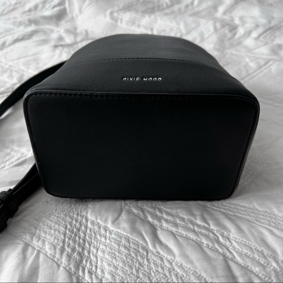 Pixie Mood Cora Backpack Vegan Leather Convertible Black small bag shoulder - Picture 3 of 8